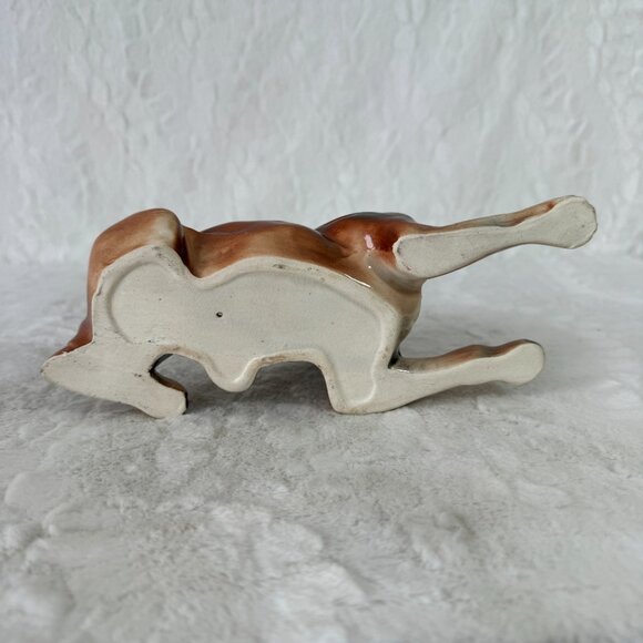 Vintage Boxer Dog Figure Ceramic Porcelain Laying Down - Picture 5 of 9